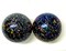 2 mammoth 42mm GLITTERBOMB Marbles glass ball Metallic Iridescent Confetti HUGE